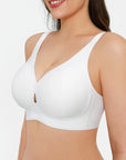 Seamless Wireless Jelly Plunge & Minimizer Support Bra Set