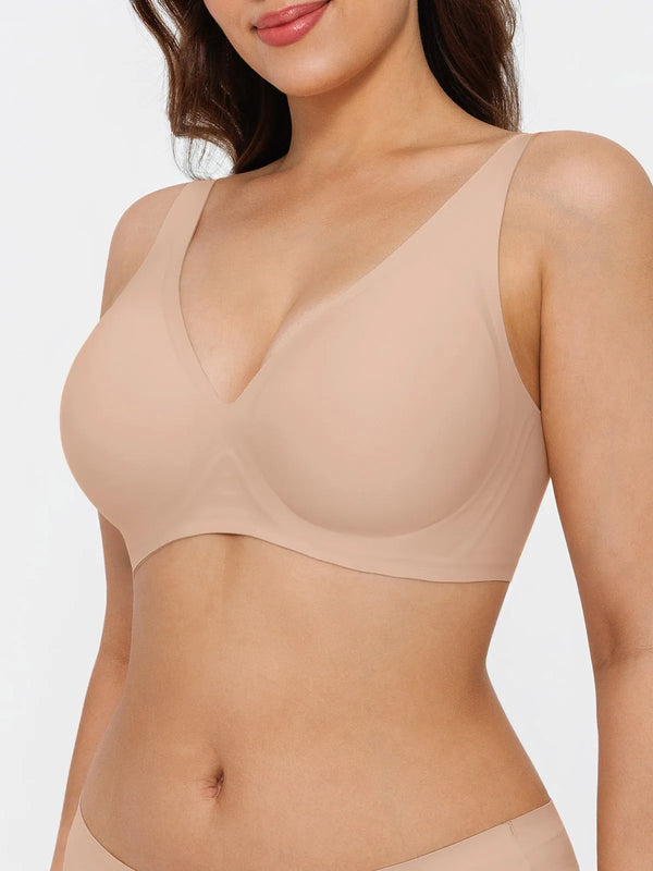 Seamless Wireless Jelly Comfortable Plunge Bra
