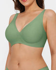 Seamless Wireless Jelly Comfortable Plunge Bra