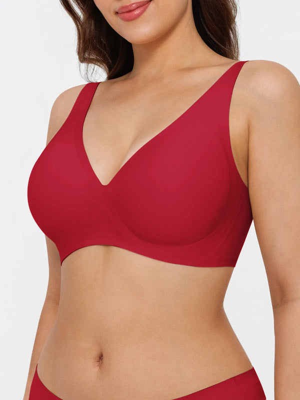 Seamless Wireless Jelly Comfortable Plunge Bra