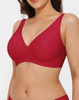 Seamless Wireless Jelly Comfortable Plunge Bra