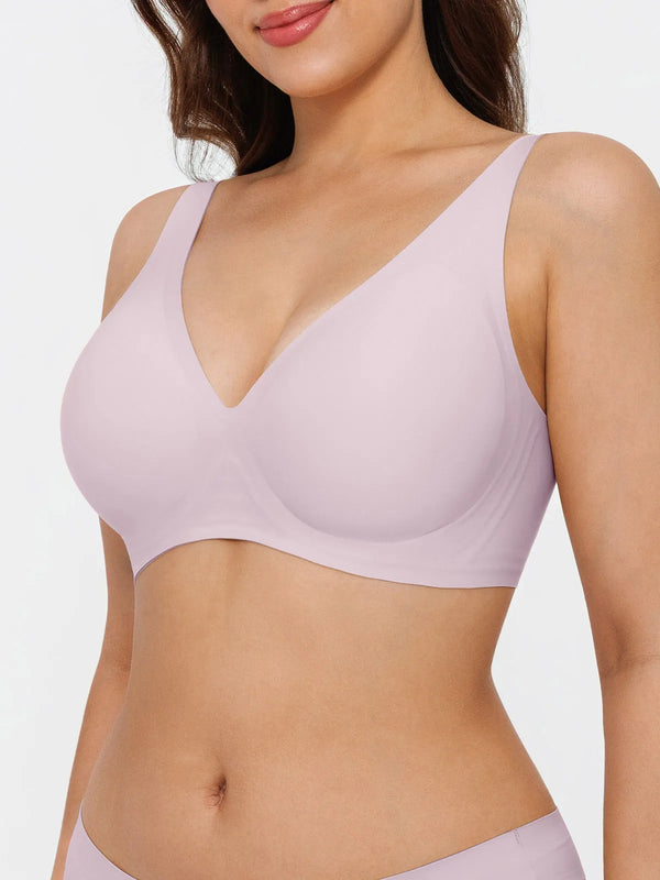 Seamless Wireless Jelly Comfortable Plunge Bra