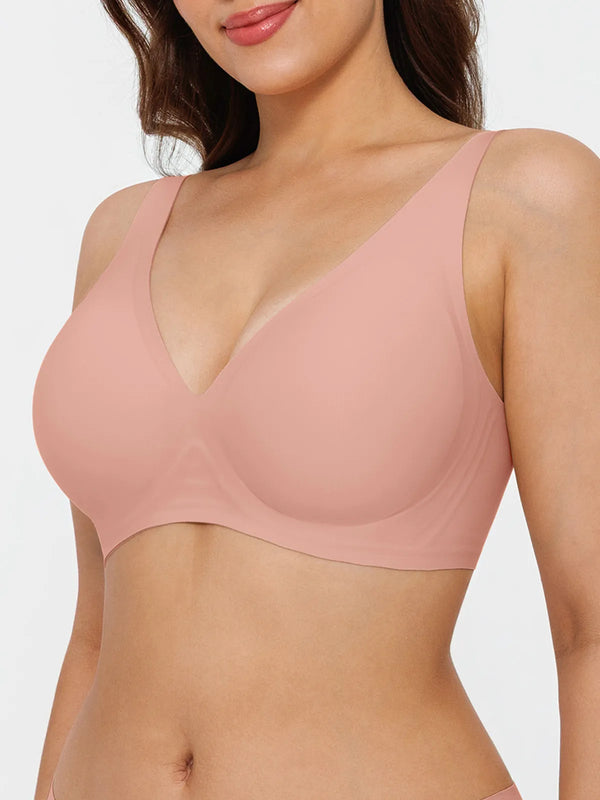Seamless Wireless Jelly Comfortable Plunge Bra