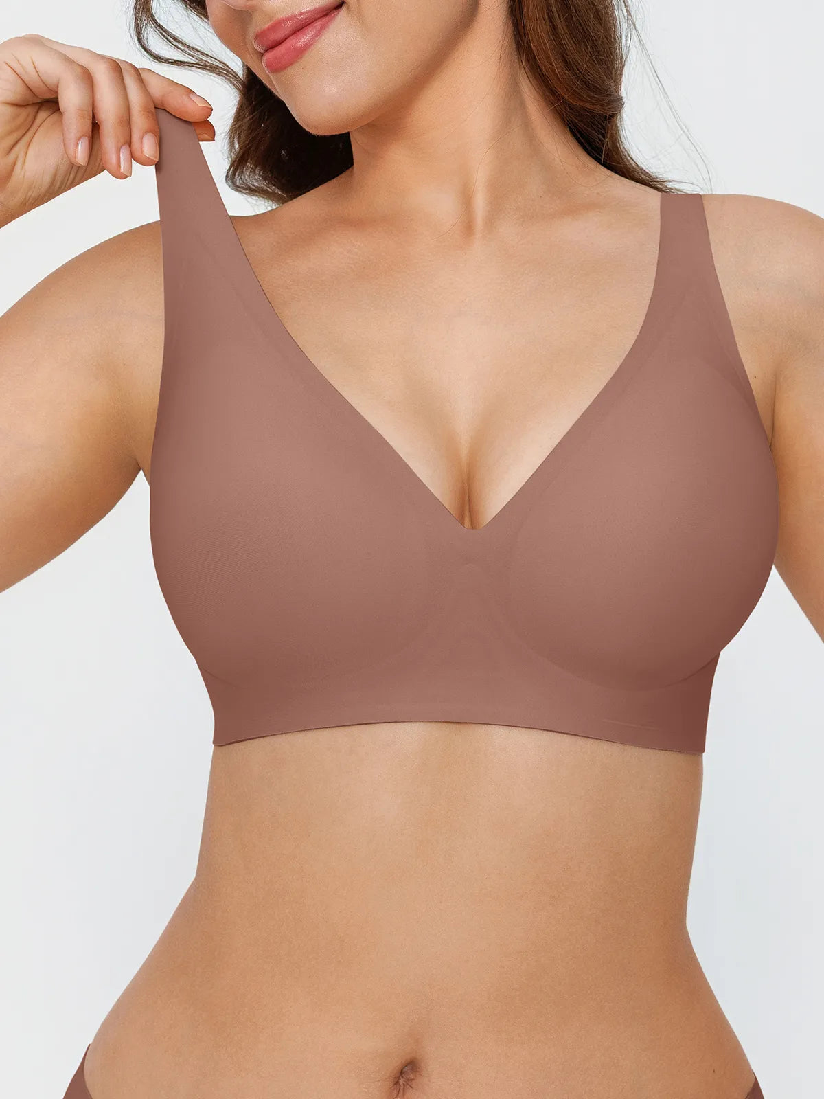 Seamless Wireless Jelly Comfortable Plunge Bra