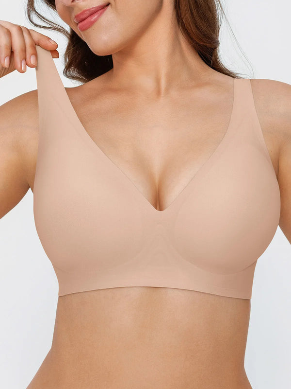 Seamless Wireless Jelly Comfortable Plunge Bra