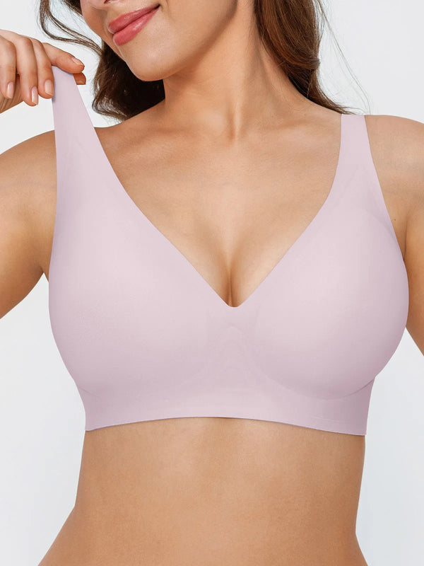Seamless Wireless Jelly Comfortable Plunge Bra