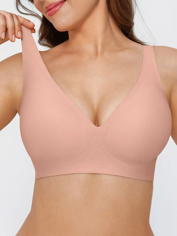 Seamless Wireless Jelly Comfortable Plunge Bra
