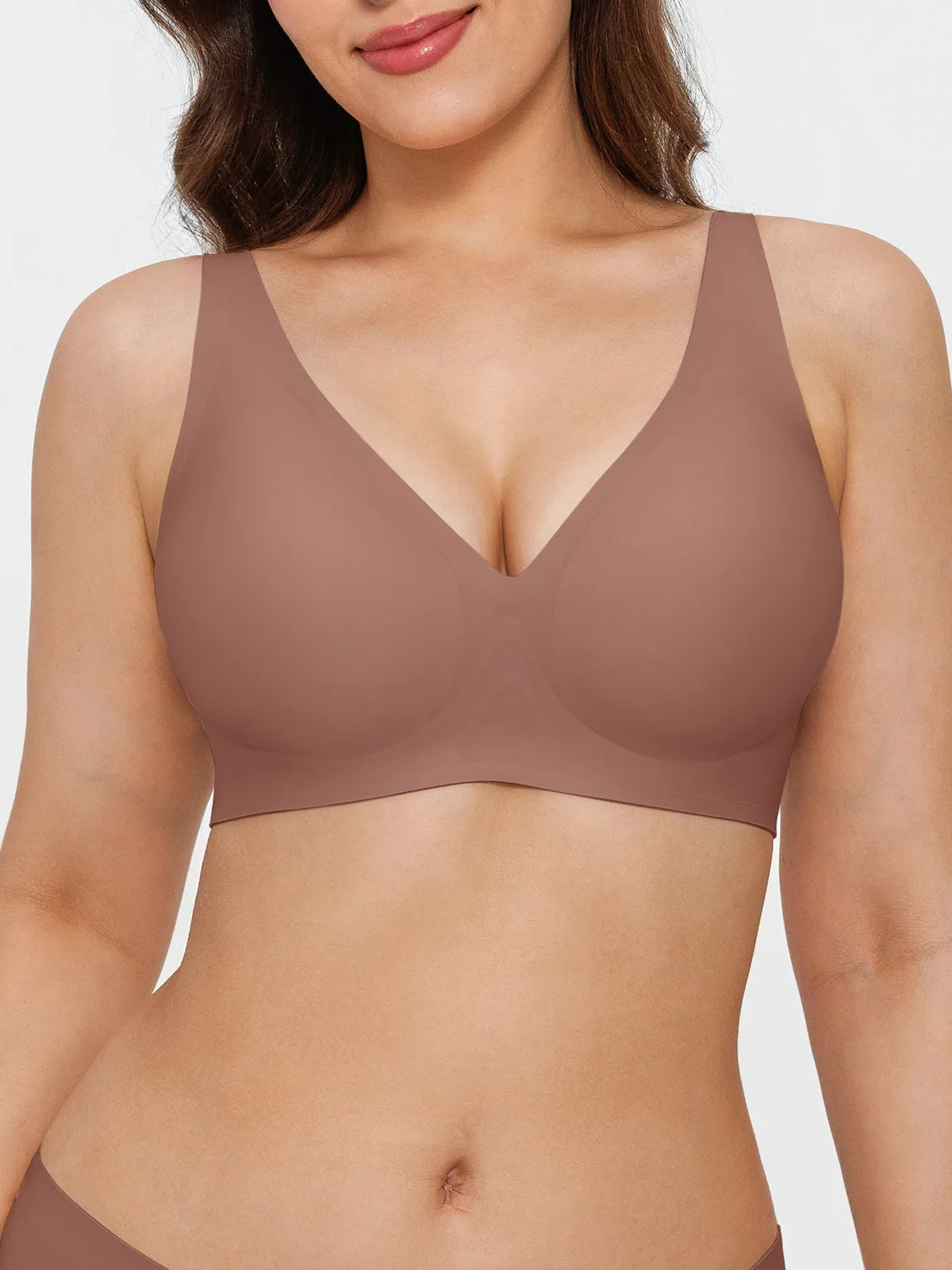 Seamless Wireless Jelly Comfortable Plunge Bra