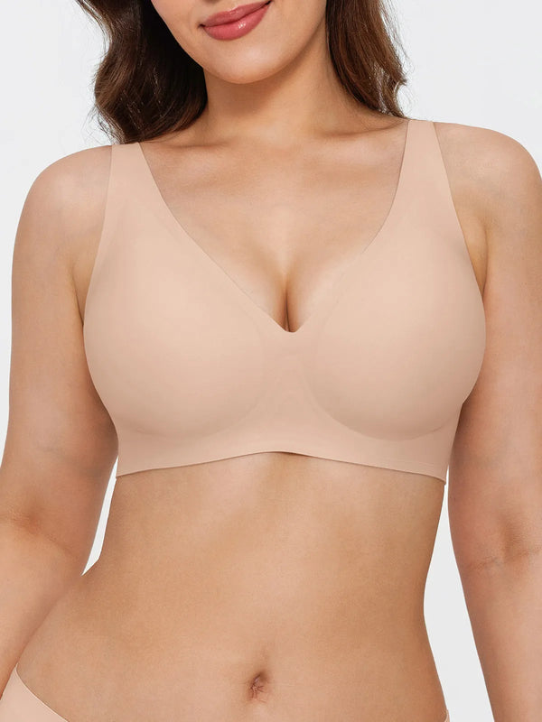 Seamless Wireless Jelly Comfortable Plunge Bra
