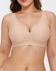 Seamless Wireless Jelly Comfortable Plunge Bra