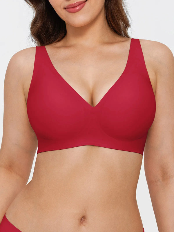 Seamless Wireless Jelly Comfortable Plunge Bra