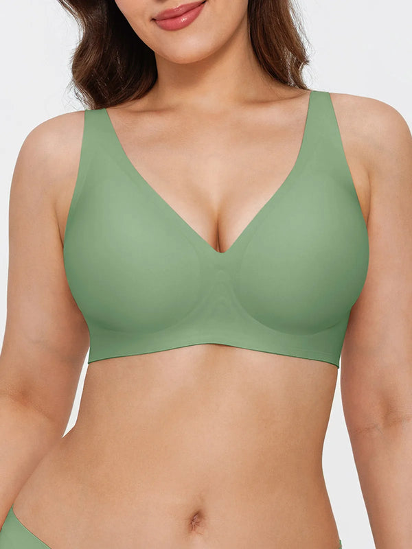 Seamless Wireless Jelly Comfortable Plunge Bra