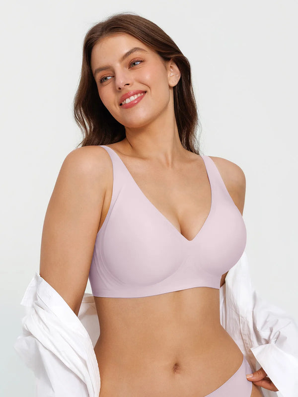 Seamless Wireless Jelly Comfortable Plunge Bra