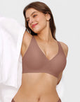 Seamless Wireless Jelly Comfortable Plunge Bra