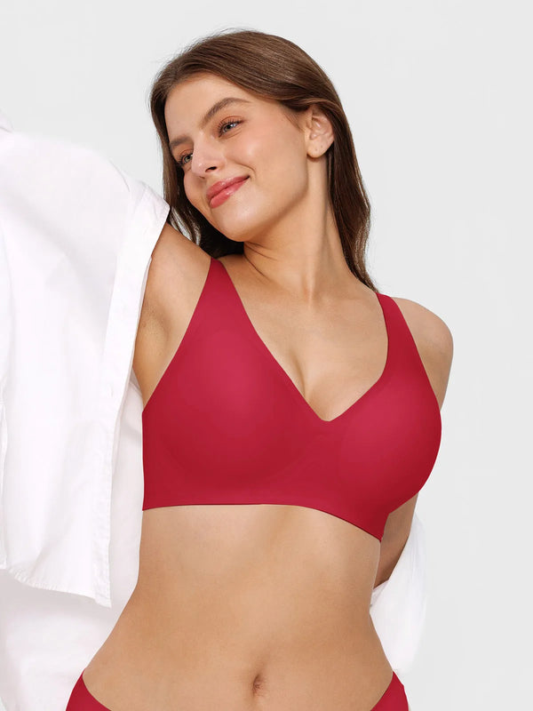 Seamless Wireless Jelly Comfortable Plunge Bra