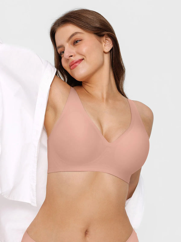 Seamless Wireless Jelly Comfortable Plunge Bra