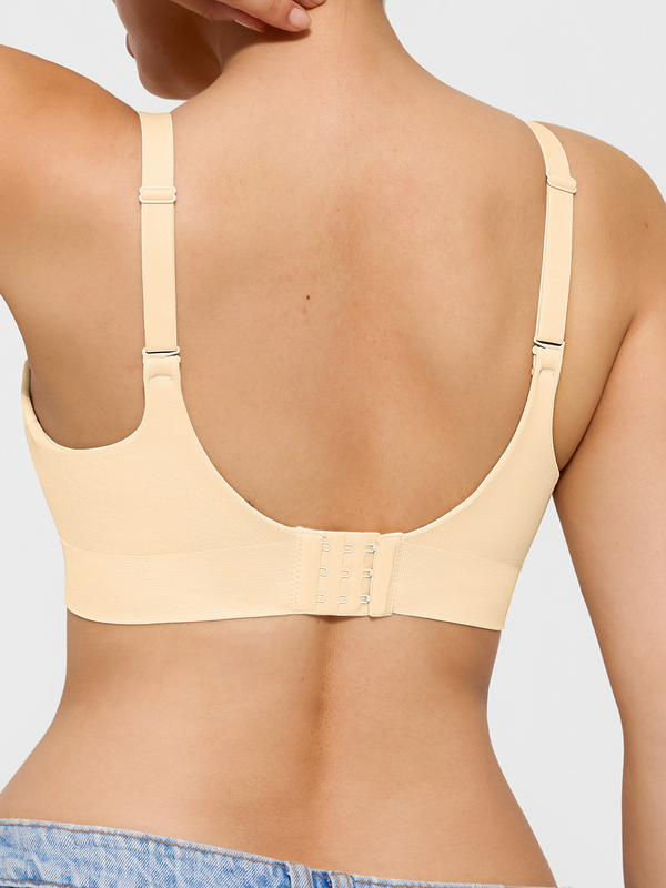 Seamless Wireless Push-Up V-Neck Bra Butt-Lifting Shorts Set