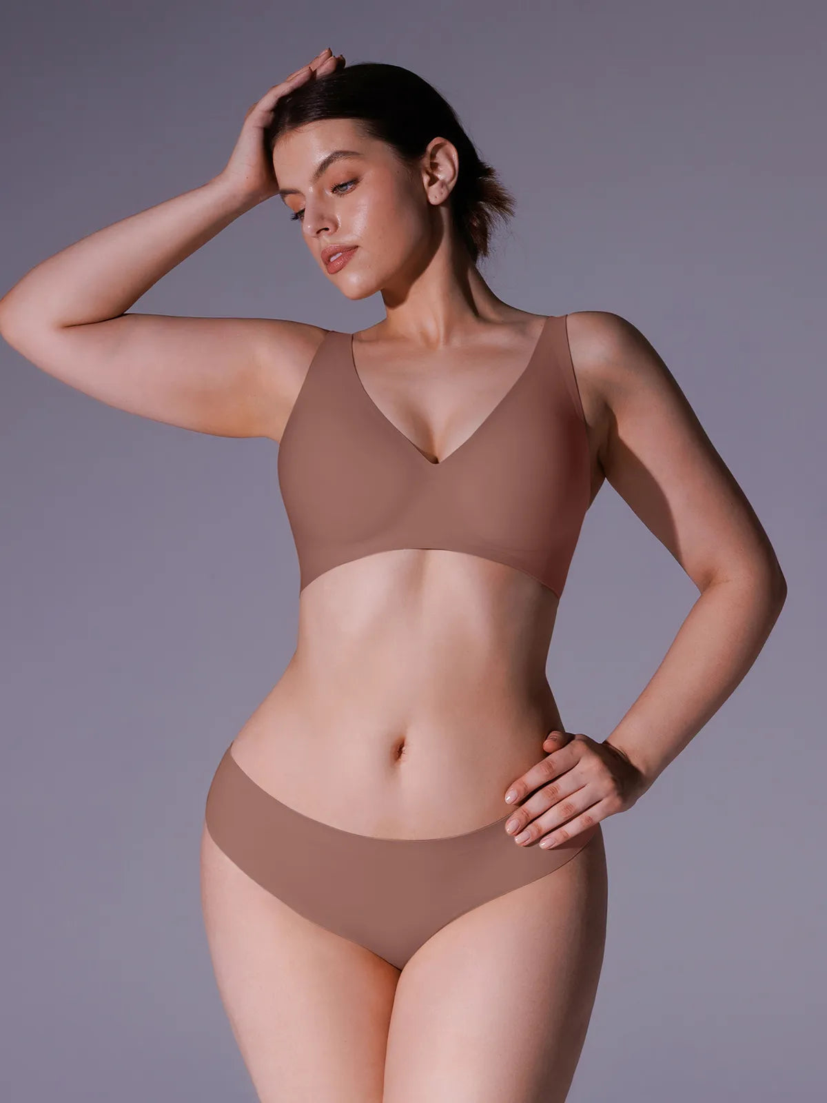 Seamless Wireless Jelly Comfortable Plunge Bra