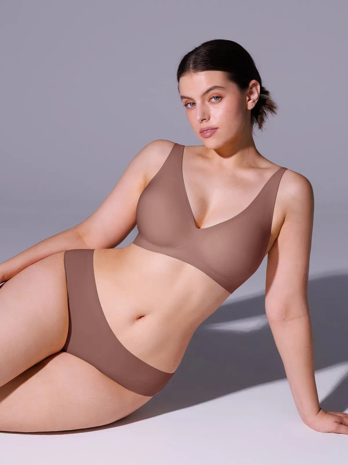 Seamless Wireless Jelly Comfortable Plunge Bra