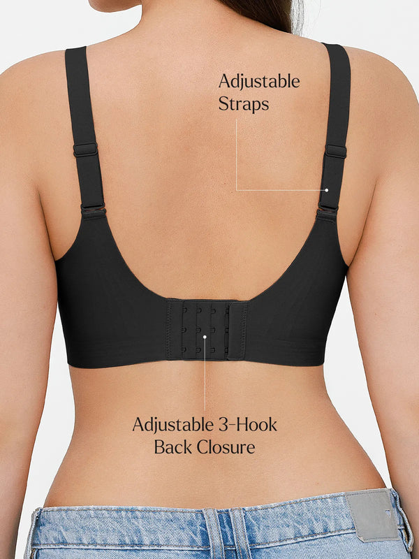 Seamless Wireless Jelly Plunge &amp; Minimizer Support Bra Set