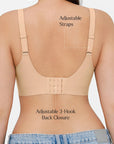 Seamless Wireless Jelly Plunge & Minimizer Support Bra Set