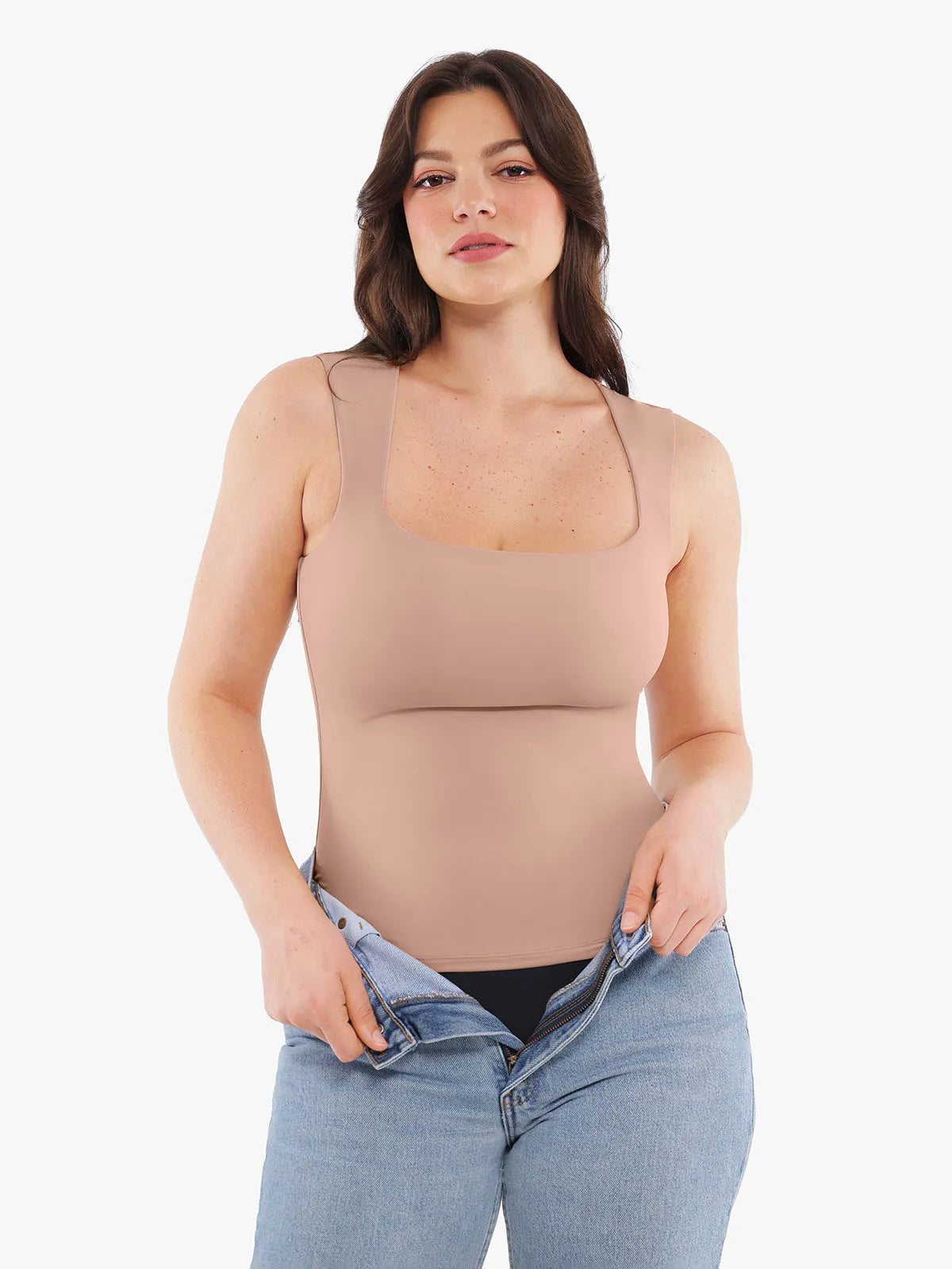 Cloud-Touch Double-Layer Shaping Sleeveless Top