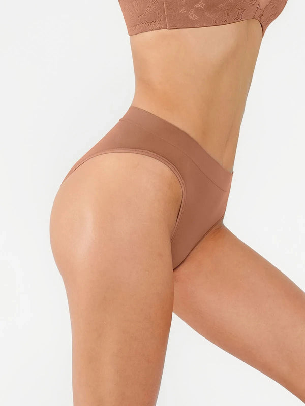Seamless Ribbed-Waist Comfort Brief