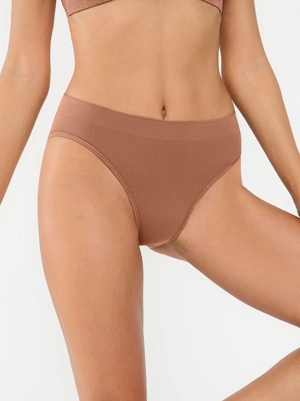 Seamless Ribbed-Waist Comfort Brief