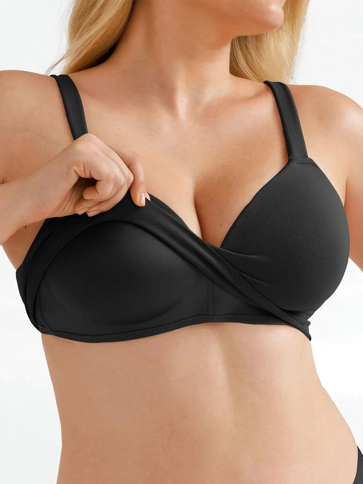 Popilush? Seamless Wireless Adjustable Wide-Strap T-Shirt Bra