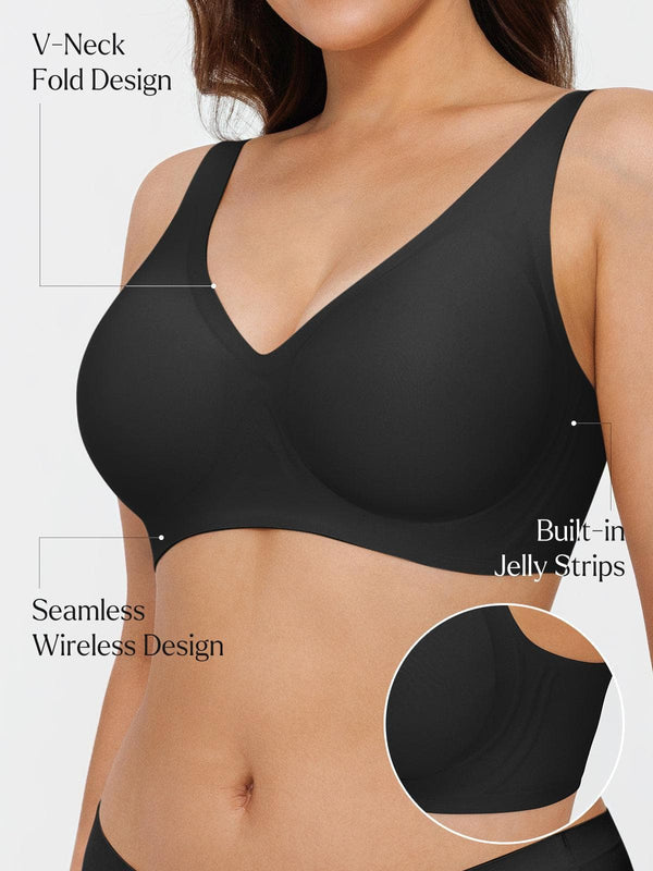 Seamless Wireless Jelly Leopard Contour Support Bra